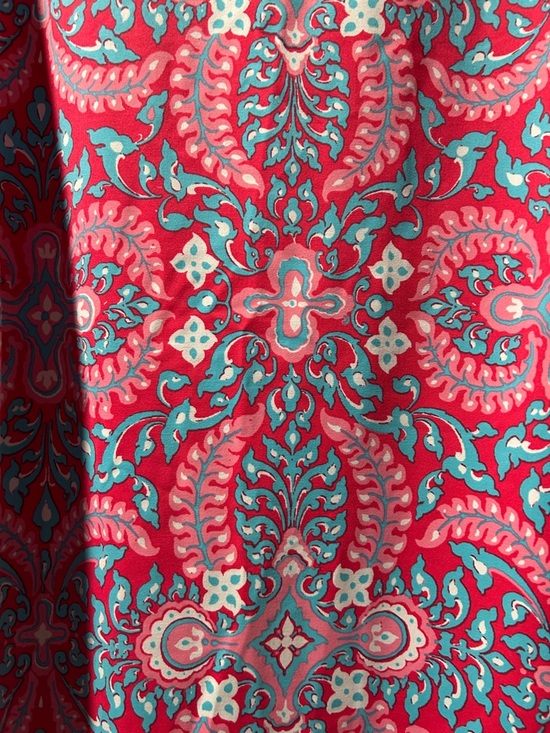 Talbots NWOT Pink and Blue Paisley Sheath Dress Sleeveless Back Cut Out XL Petie - Picture 3 of 4